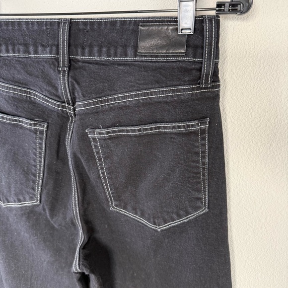 PAIGE Sasha Wide Leg Cuff Jeans Twilight Black Casual Boho Preppy Women’s 28 - Picture 11 of 13